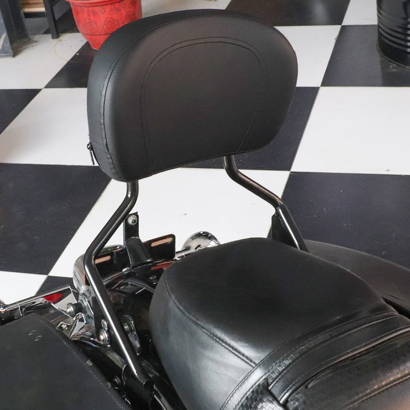 AUFER Detachable Upright Passenger Backrest Sissy Bar w/Back Rest Pad Compatible With For Touring Road King Street Glide Electra Glide Road Glide FLHR FLHX FLHT FLTR 2009-2025 (Blackï¼‰ - Image 3